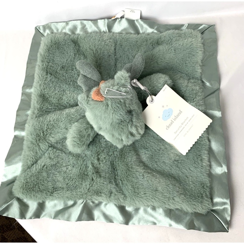 NEW Cloud Island Green Dragon‎ Lovey Security Blanket Plush Shower Gift